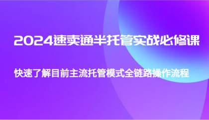 2024速卖通半托管从0到1实战必修课，帮助你快速了解目前主流托管模式全链路操作流程-颜夕资源网-第14张图片