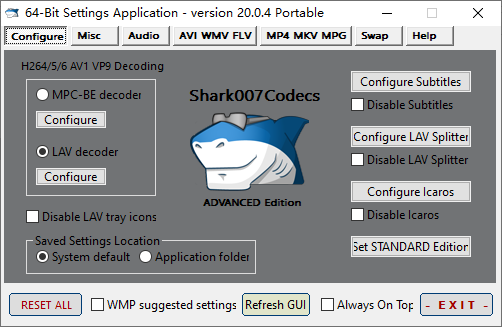 Shark007 Codecs 多媒体编解码器套件 v20.0.5 绿色版-颜夕资源网-第14张图片