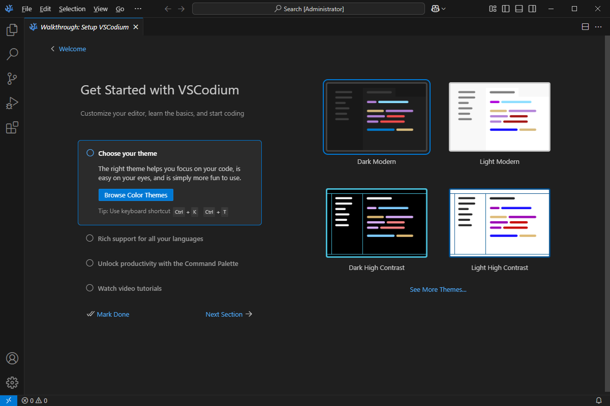 VSCodium 开源代码编辑器 v1.97.0.25037 中文绿色版-颜夕资源网-第14张图片