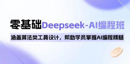 0基础Deepseek-AI编程班，涵盖算法类工具设计，帮助学员掌握AI编程精髓-颜夕资源网-第14张图片