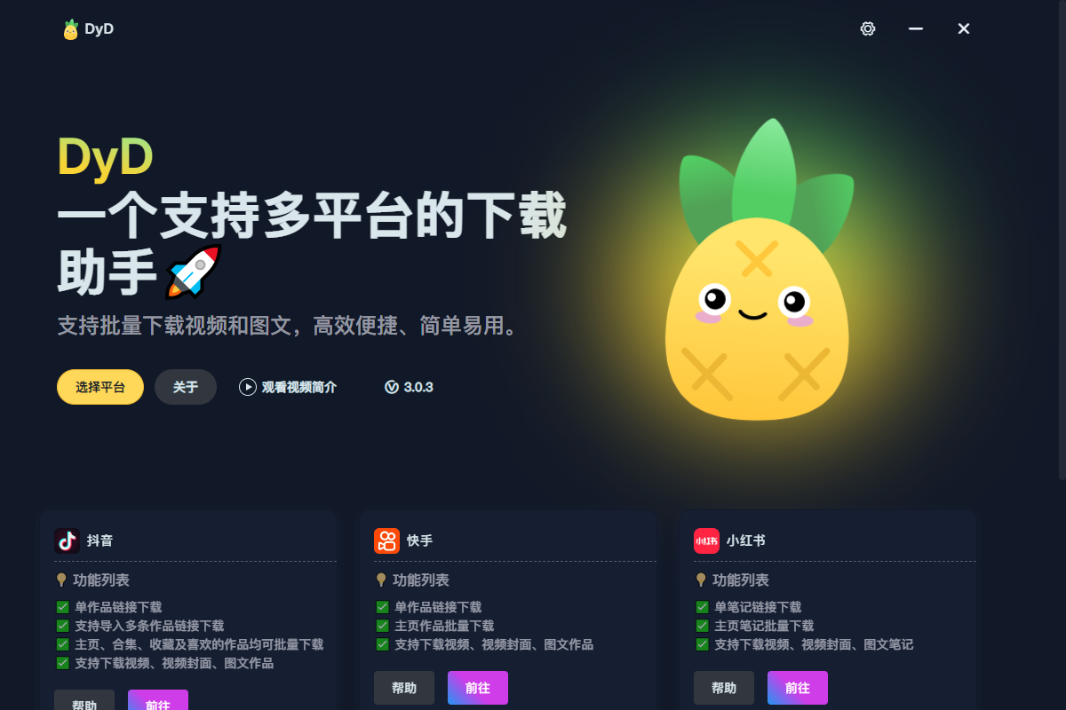 DyD 多平台短视频无水印下载 v3.0.3 绿色便携版-颜夕资源网-第14张图片