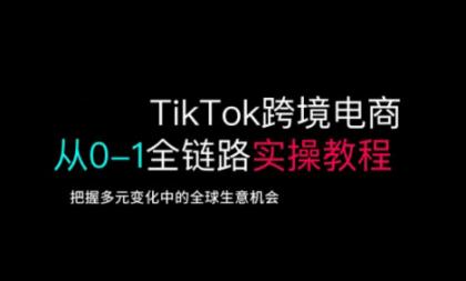 TikTok跨境电子商务从0-1全链路营销多方位实际操作实例教程，掌握多元化发展中全球买卖机遇-颜夕资源网-第14张图片