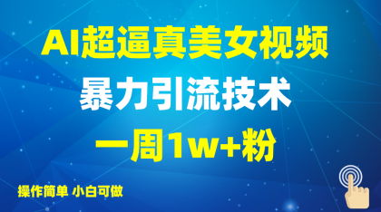 2025AI超真实美女丝袜暴力行为引流方法，一周1w 粉，使用方便小白可做，躺着赚钱视频收益-颜夕资源网-第14张图片