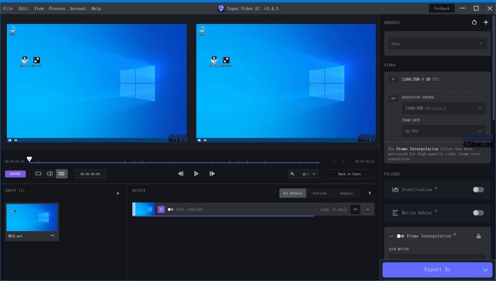 Topaz Video AI(免费视频增强工具) v6.1.0 / 6.2.0 英文便携版-颜夕资源网-第14张图片