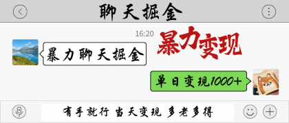 暴力聊天掘金 有手就行当天变现 多劳多得 单日变现1000+-颜夕资源网-第14张图片