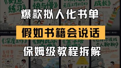 最新爆款拟人化书单玩法 假如书籍会说话 保姆级教程-颜夕资源网-第14张图片