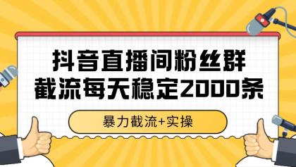 抖音直播间粉丝群截流，稳定采集数据全行业通用 2000+数据一天-颜夕资源网-第14张图片