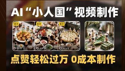 制作AI“小人国”微缩景观的短视频，点赞轻松过万，0成本制作-颜夕资源网-第14张图片