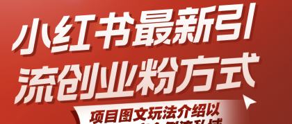 小红书最新引流创业粉方式，项目图文玩法介绍以及如何安全倒流私域-颜夕资源网-第14张图片