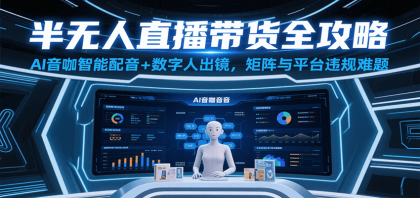 半无人直播带货全攻略：AI音咖智能配音+数字人出镜，解决账号矩阵与平台违规难题-颜夕资源网-第14张图片