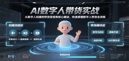 AI数字人带货实战，从数字人创建到带货变现各核心模块，快速掌握全流程-颜夕资源网-第14张图片