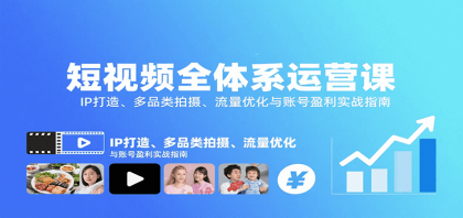 短视频全体系运营课：IP打造、多品类拍摄、流量优化与账号盈利实战指南-颜夕资源网-第14张图片