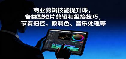 商业剪辑技能提升课，各类型短片剪辑和组接技巧，节奏把控，教调色、音乐处理等-颜夕资源网-第14张图片