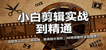 小白剪辑实战到精通，含软件认识、工具运用，各类短片创作，AE特效制作及剪辑技巧-颜夕资源网-第14张图片