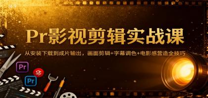 Pr影视剪辑实战课：从安装下载到成片输出，画面剪辑+字幕调色+电影感营造全技巧-颜夕资源网-第14张图片