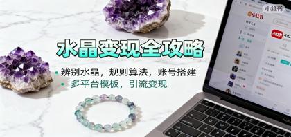 水晶小红书起号课：辨别水晶，规则算法，账号搭建，多平台模板，引流变现-颜夕资源网-第14张图片