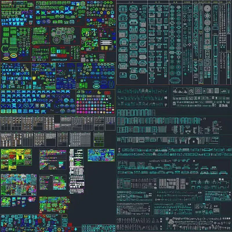 装修公司专用cad图库大全素材图库-颜夕资源网-第14张图片
