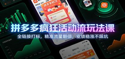 拼多多疯狂活动流玩法课：全链接打标，精准流量翻倍，业绩稳涨不踩坑-颜夕资源网-第14张图片