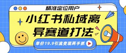 小红书私域离异赛道打法，精准定位，单价19.9引流变现两手抓-颜夕资源网-第14张图片