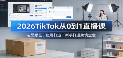 2026TikTok从0到1直播课：选品跟区、账号打造，新手打通跨境生意-颜夕资源网-第14张图片