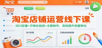 淘宝店铺运营线下课：SEO权重+万相台投放+主图制作，高效提升流量转化-颜夕资源网-第14张图片