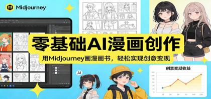 零基础AI漫画创作：用Midjourney画漫画书，轻松实现创意变现-颜夕资源网-第14张图片