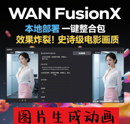 商业影视级 一键部署 AI视频制作软件 Wan FusionX 图片生成动画-颜夕资源网-第14张图片