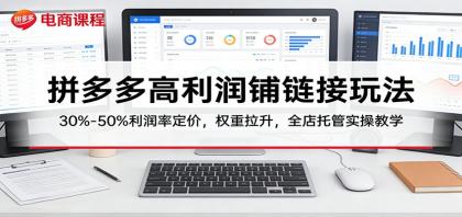 拼多多高利润铺链接玩法：30%–50%利润率定价，权重拉升，全店托管实操教学-颜夕资源网-第14张图片