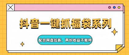 抖音一键抓福袋系列，配合网盘拉新，两份收益不能停-颜夕资源网-第14张图片