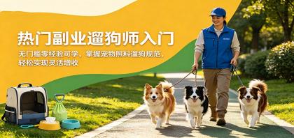 热门副业遛狗师入门，无门槛零经验可学，掌握宠物照料遛狗规范，轻松实现灵活增收-颜夕资源网-第14张图片