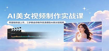 AI美女视频制作实战课：零基础快速上手，三步教会你制作高清爆款AI美女短视频-颜夕资源网-第14张图片