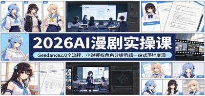 2026AI漫剧实操课：Seedance2.0全流程，小说授权角色分镜剪辑一站式落地变现-颜夕资源网-第14张图片